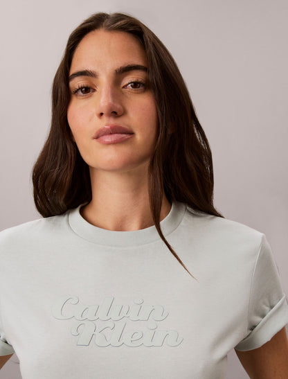 Embossed Calvin Klein Logo Tee - Calvin Klein Women