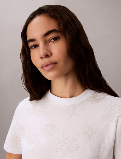 Allover Floral Tee - Calvin Klein Women