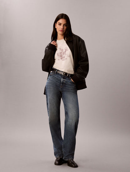 Flower Print Boxy Tee - Calvin Klein Women