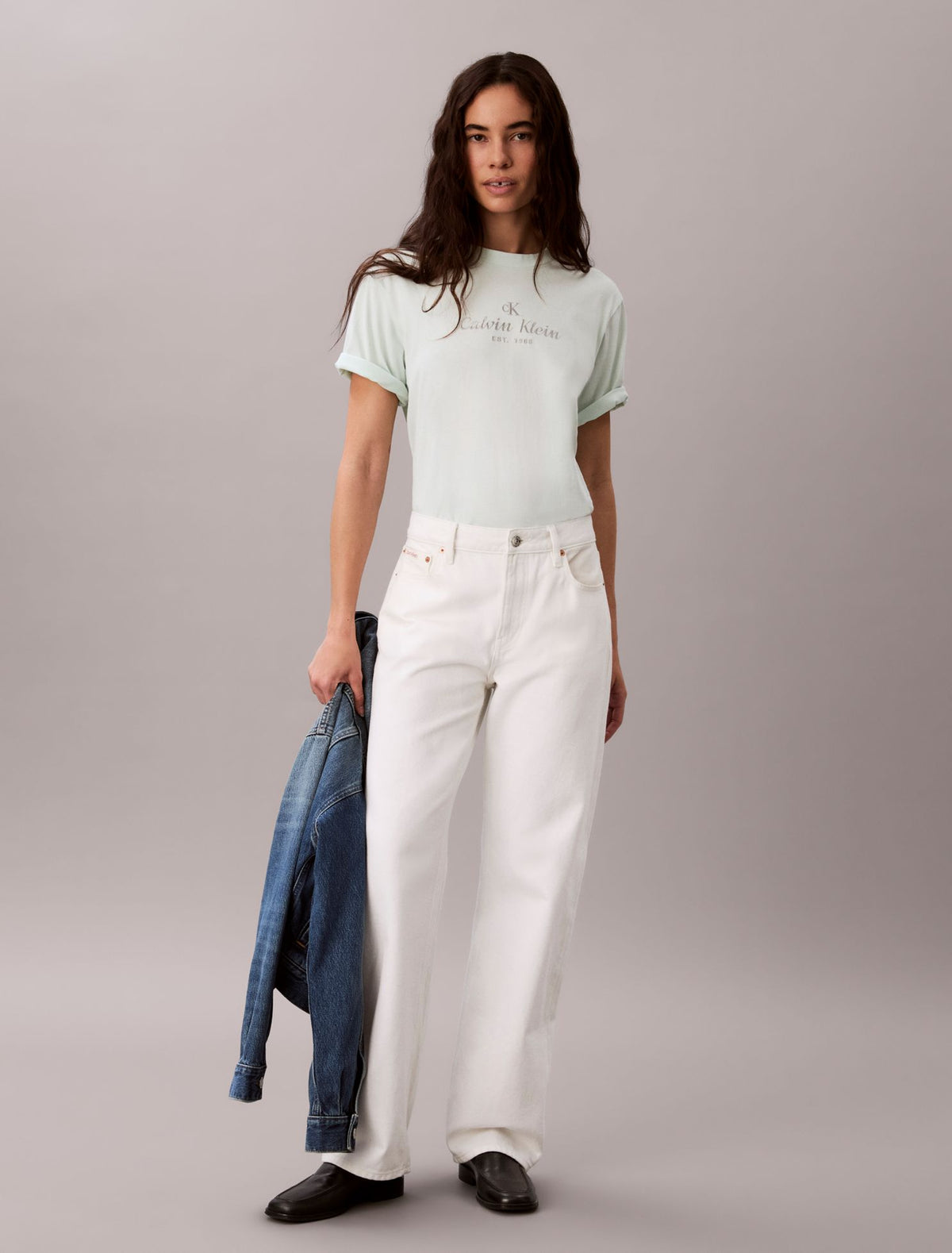 Crest Logo Boxy Tee - Calvin Klein Women