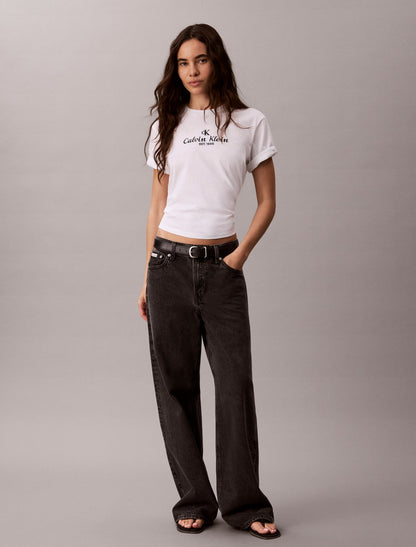 Crest Logo Boxy Tee - Calvin Klein Women
