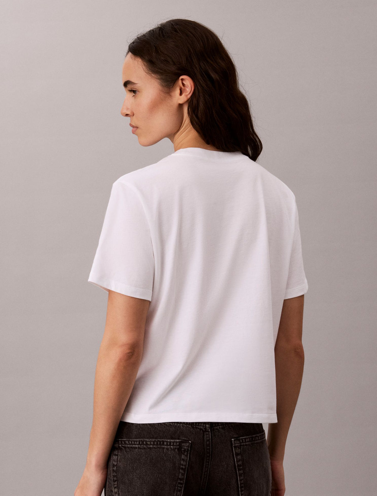 Crest Logo Boxy Tee - Calvin Klein Women