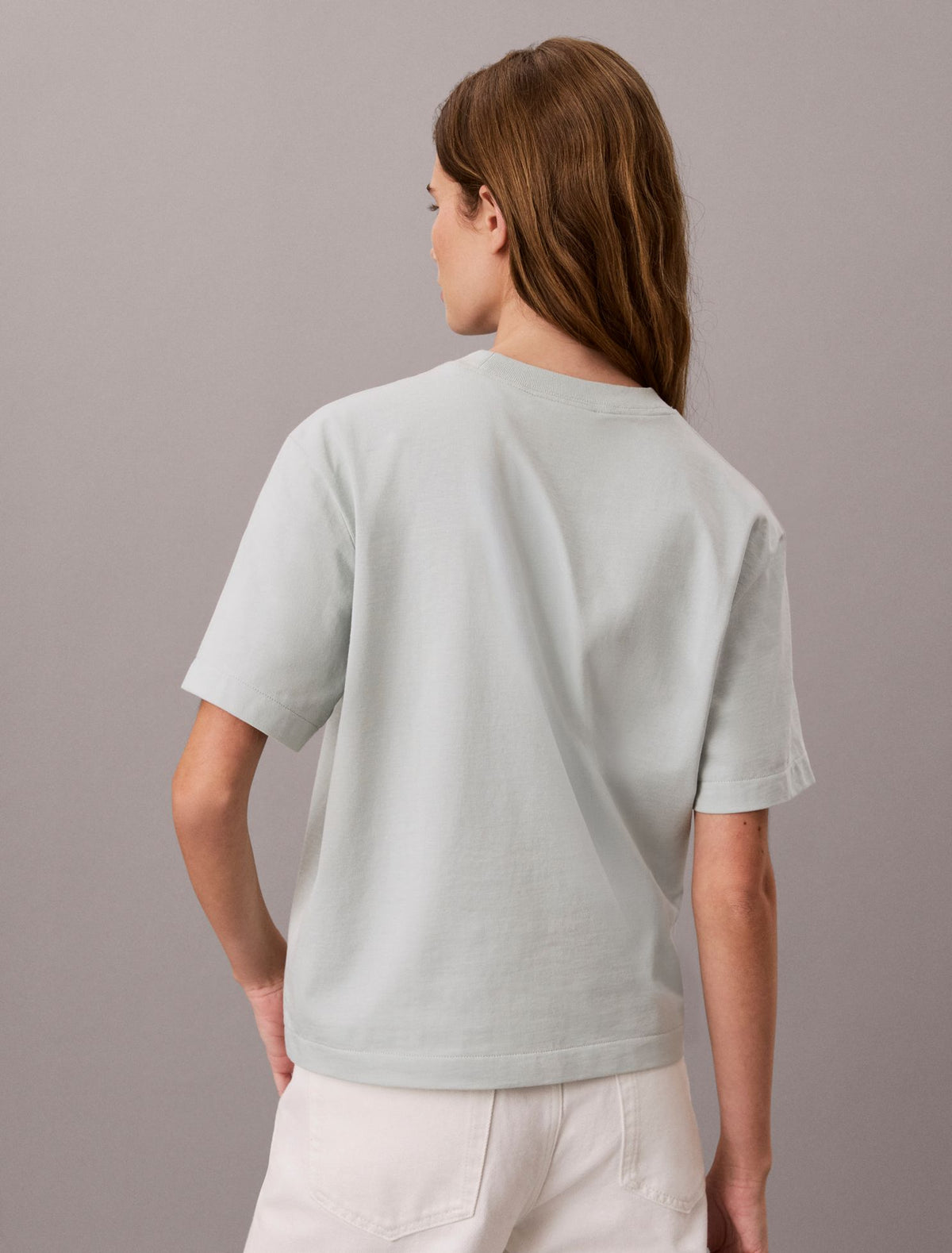 Metallic Logo Boxy Tee - Calvin Klein Women