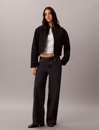Stitch Arch Logo Slim Ringer Tee - Calvin Klein Women