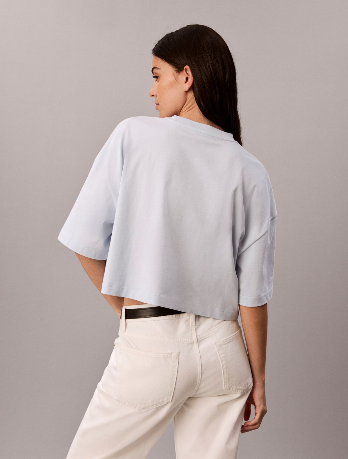 Denim Monologo Boxy T-Shirt - Calvin Klein Women