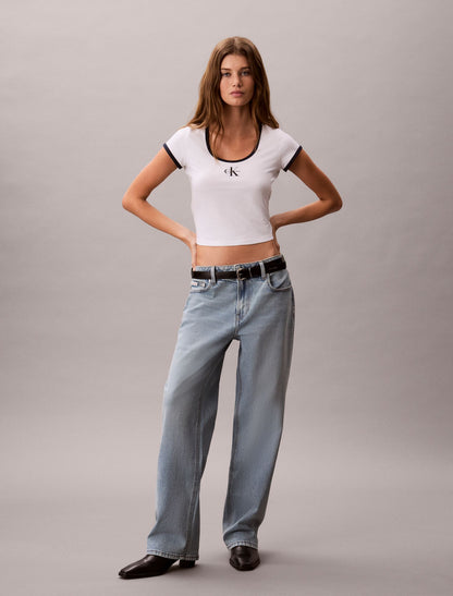 Monologo Graphic Slim T-Shirt - Calvin Klein Women