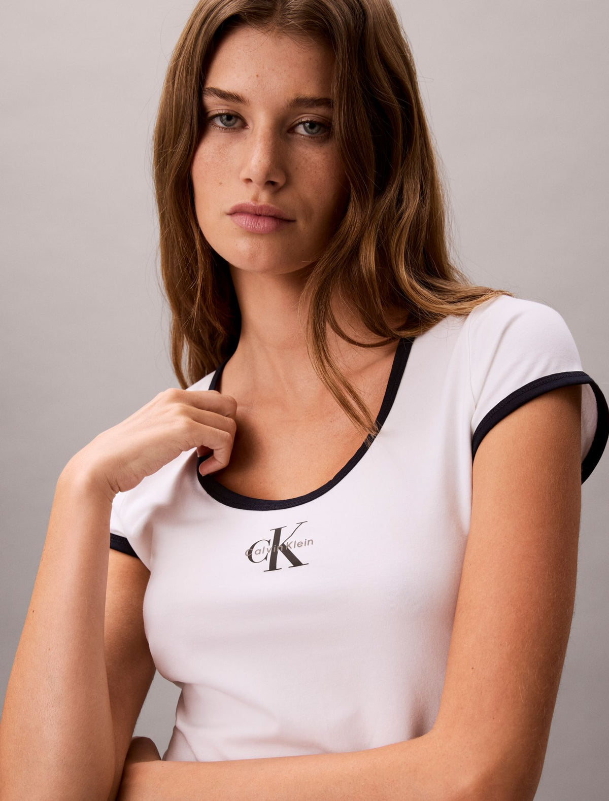 Monologo Graphic Slim T-Shirt - Calvin Klein Women