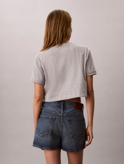Monologo Cropped T-Shirt - Calvin Klein Women