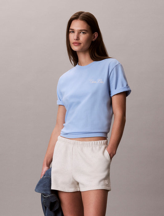 Cursive Calvin Klein Graphic Boxy Tee - Calvin Klein Women