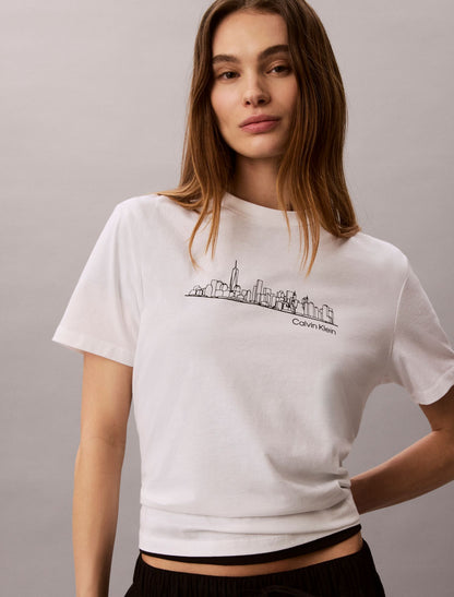 New York Cityscape Classic Graphic Tee - Calvin Klein Women