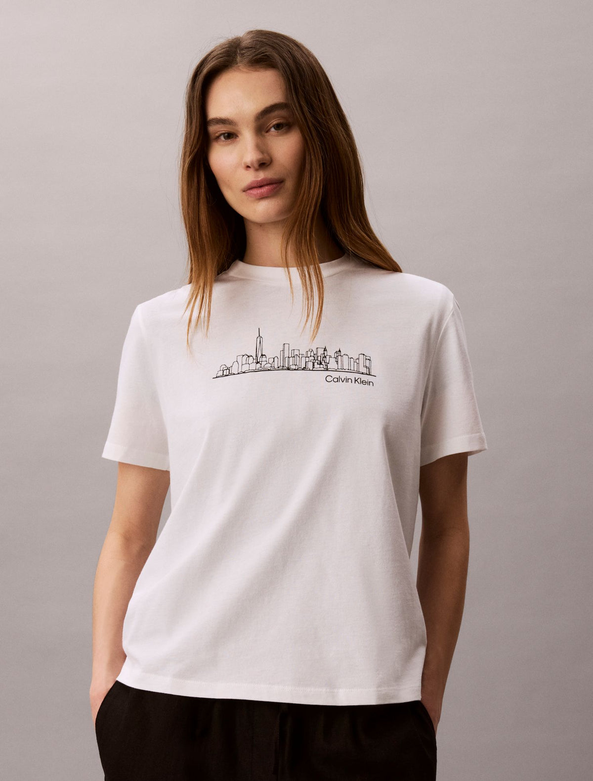 New York Cityscape Classic Graphic Tee - Calvin Klein Women