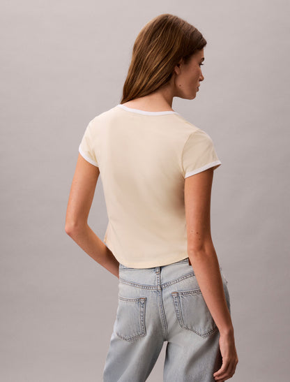 Monologo Graphic Slim T-Shirt - Calvin Klein Women