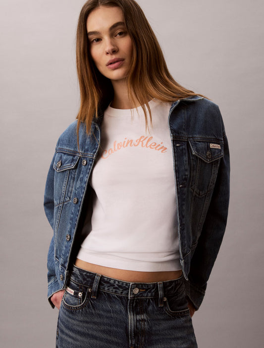Felt Logo Graphic Classic T-Shirt - Calvin Klein Women