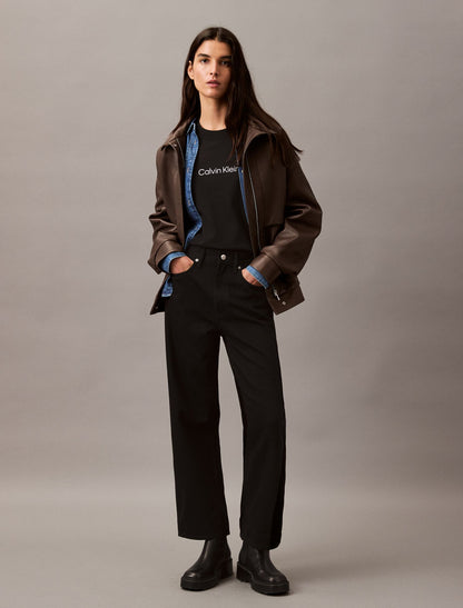 Standard Logo Boxy Fit Crewneck T-Shirt - Calvin Klein Women