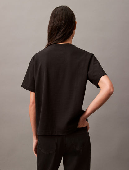 Standard Logo Boxy Fit Crewneck T-Shirt - Calvin Klein Women