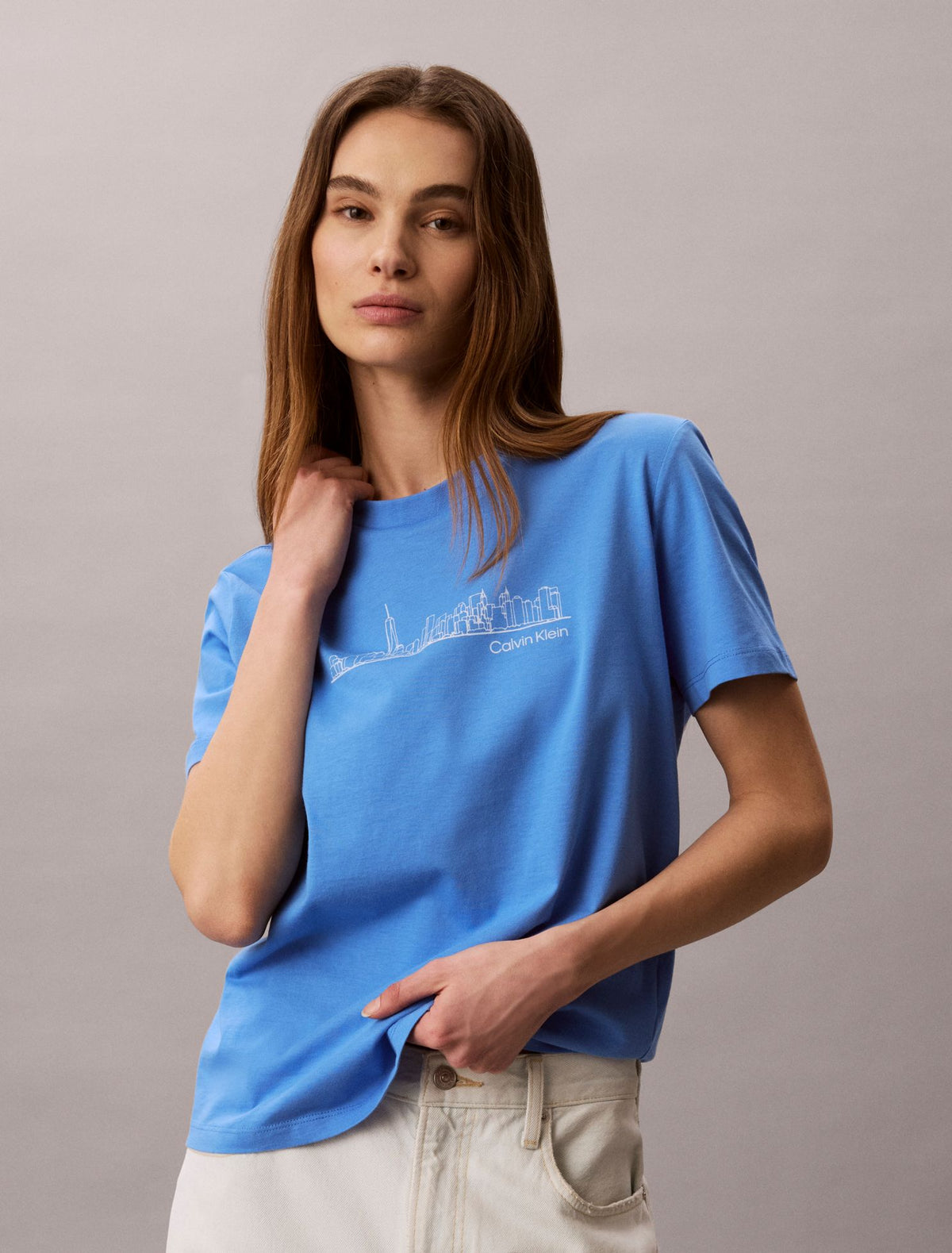 New York Cityscape Classic Graphic Tee - Calvin Klein Women