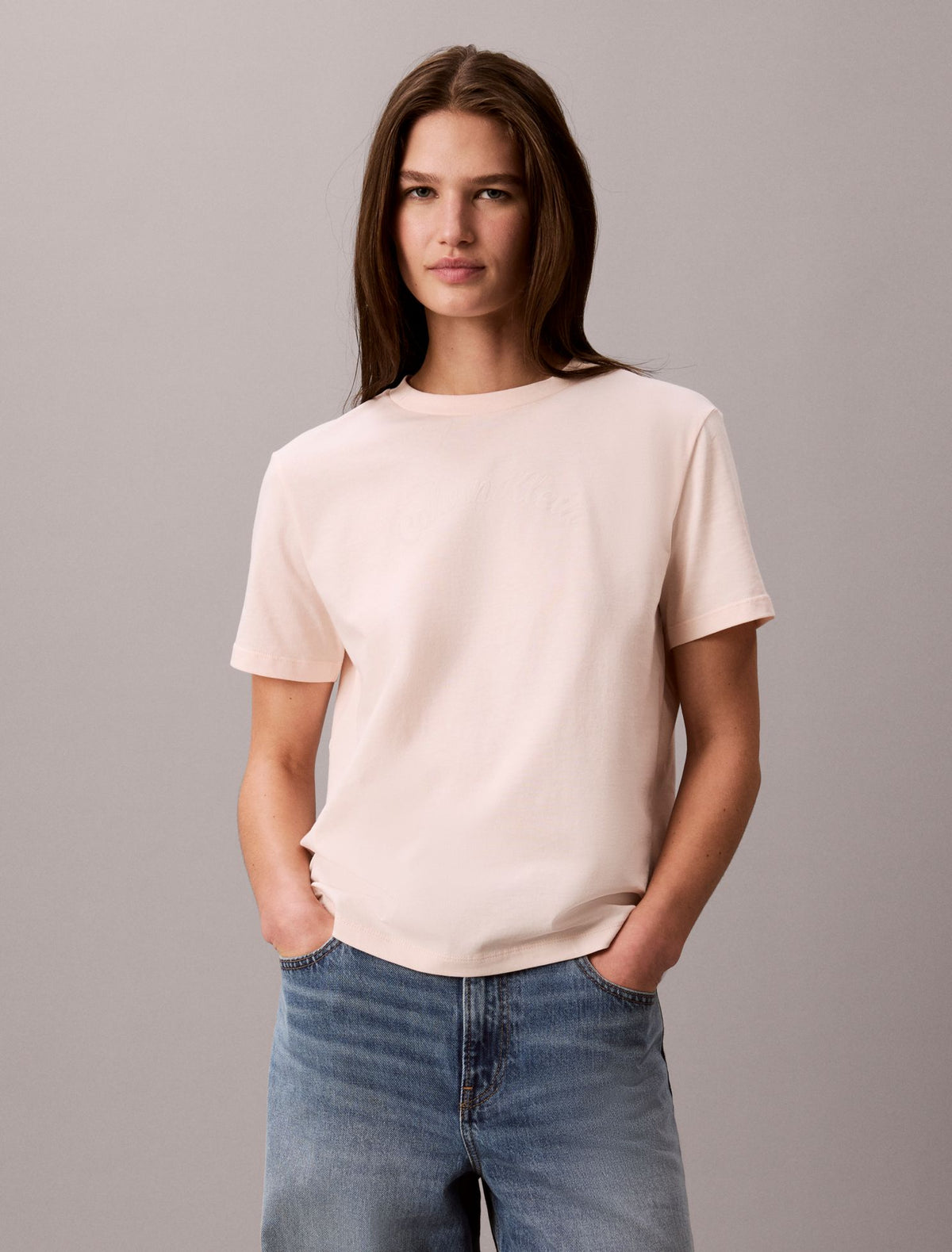 Felt Logo Graphic Classic T-Shirt - Calvin Klein Women