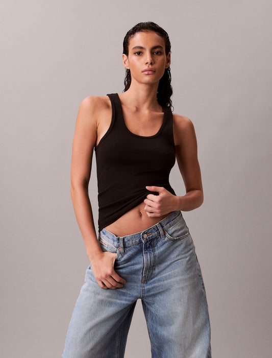 Cotton Contour Rib Tank - Calvin Klein Women