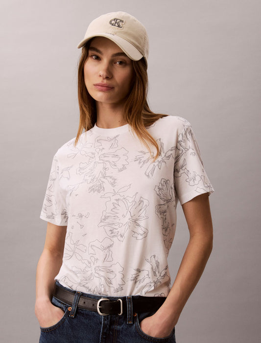 Floral Graphic Classic Tee - Calvin Klein Women