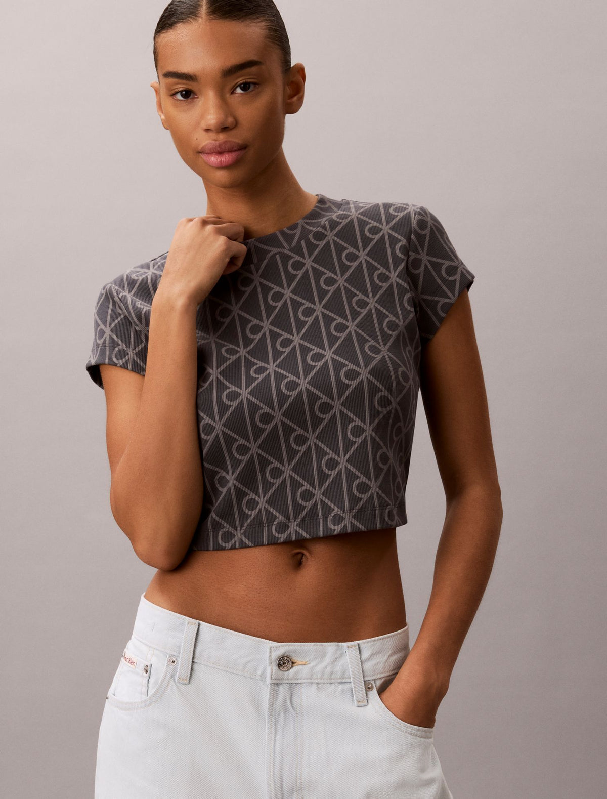 Emblem Logo Baby Tee - Calvin Klein Women
