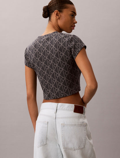 Emblem Logo Baby Tee - Calvin Klein Women