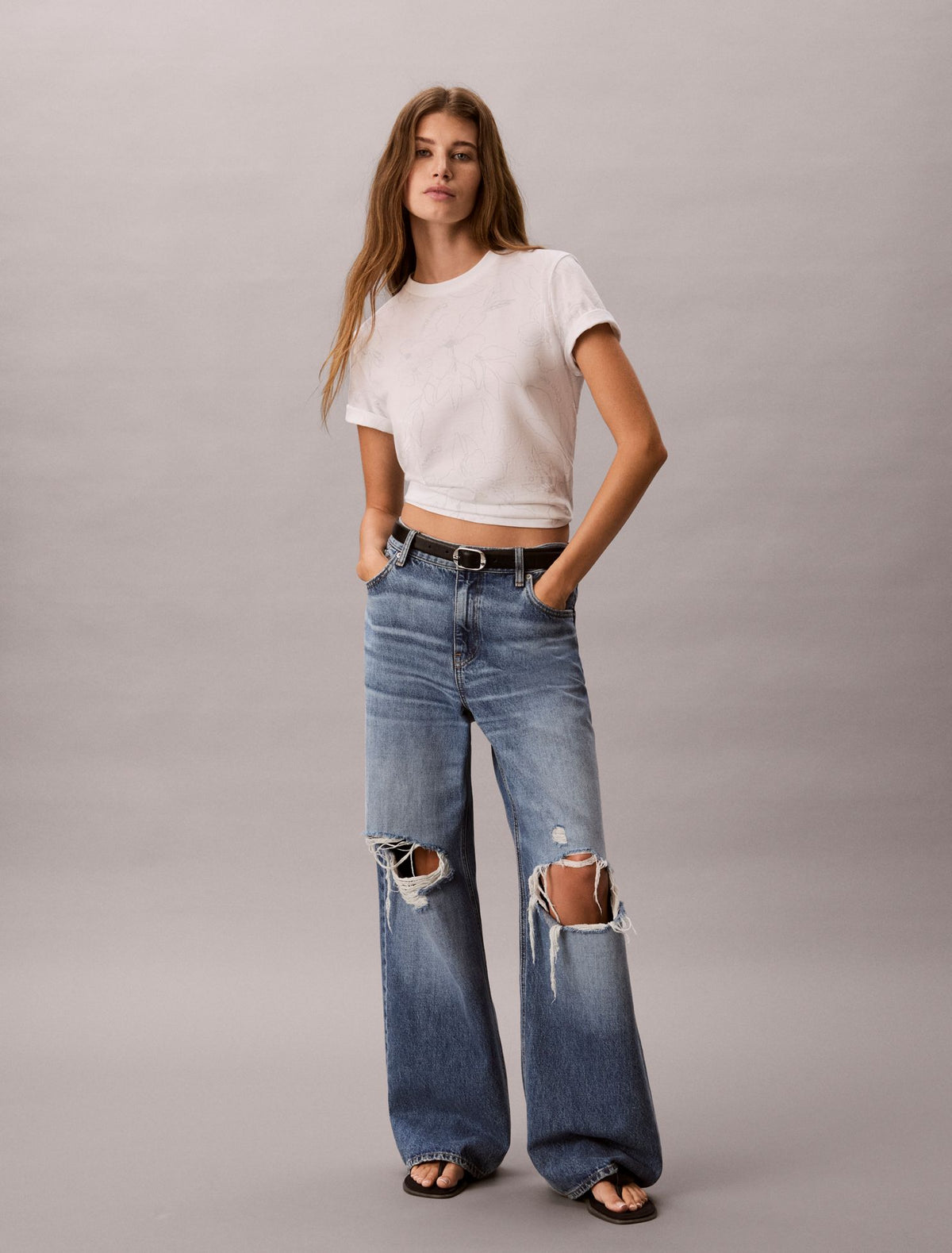 Floral Print Classic T-Shirt - Calvin Klein Women