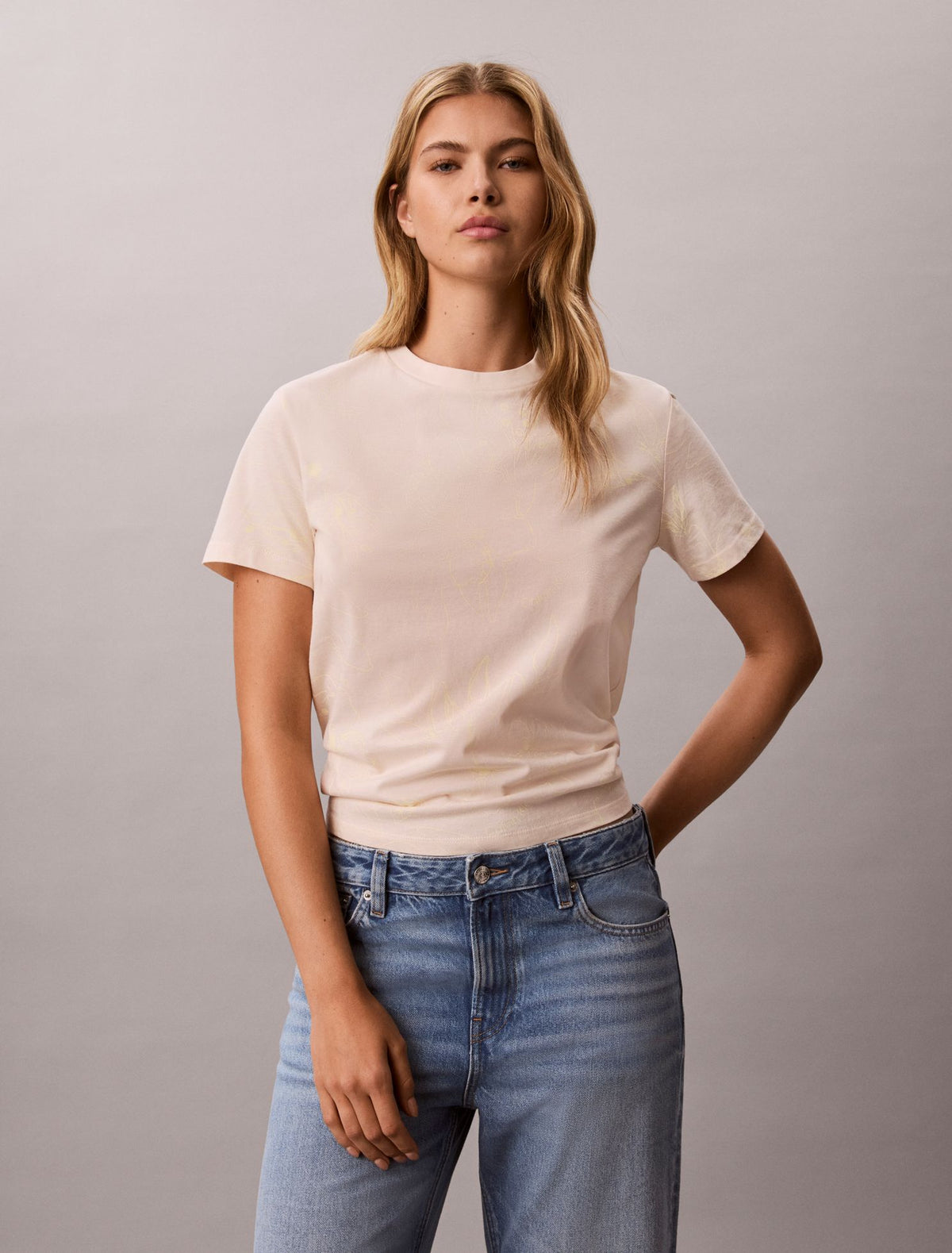 Floral Print Classic T-Shirt - Calvin Klein Women