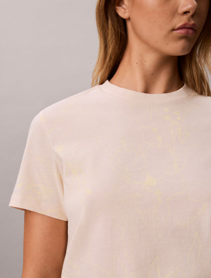 Floral Print Classic T-Shirt - Calvin Klein Women