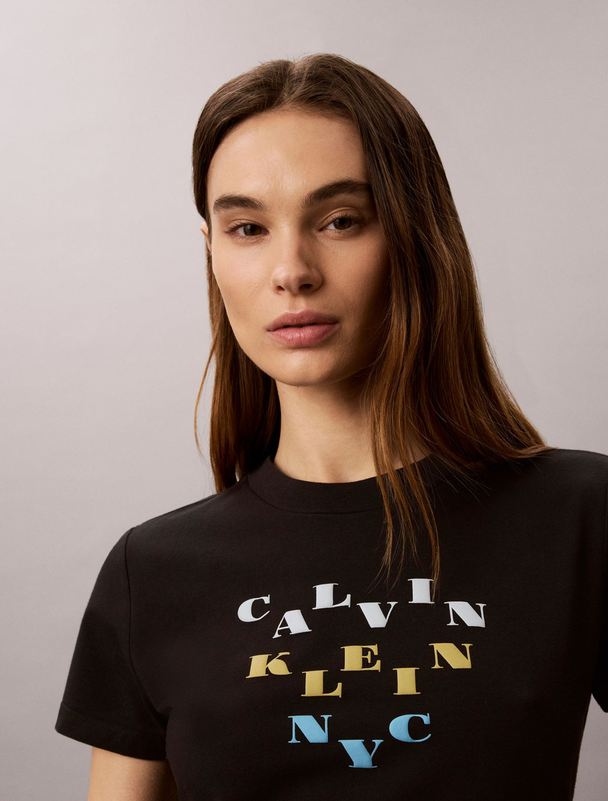 Slim Tiered Logo Graphic Tee - Calvin Klein Women