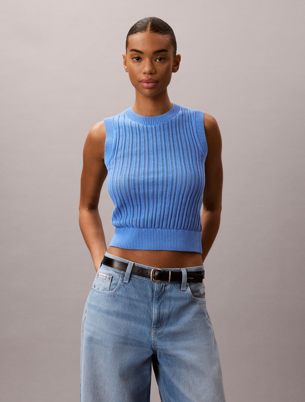 Open Stitch Sweater Tank - Calvin Klein Women