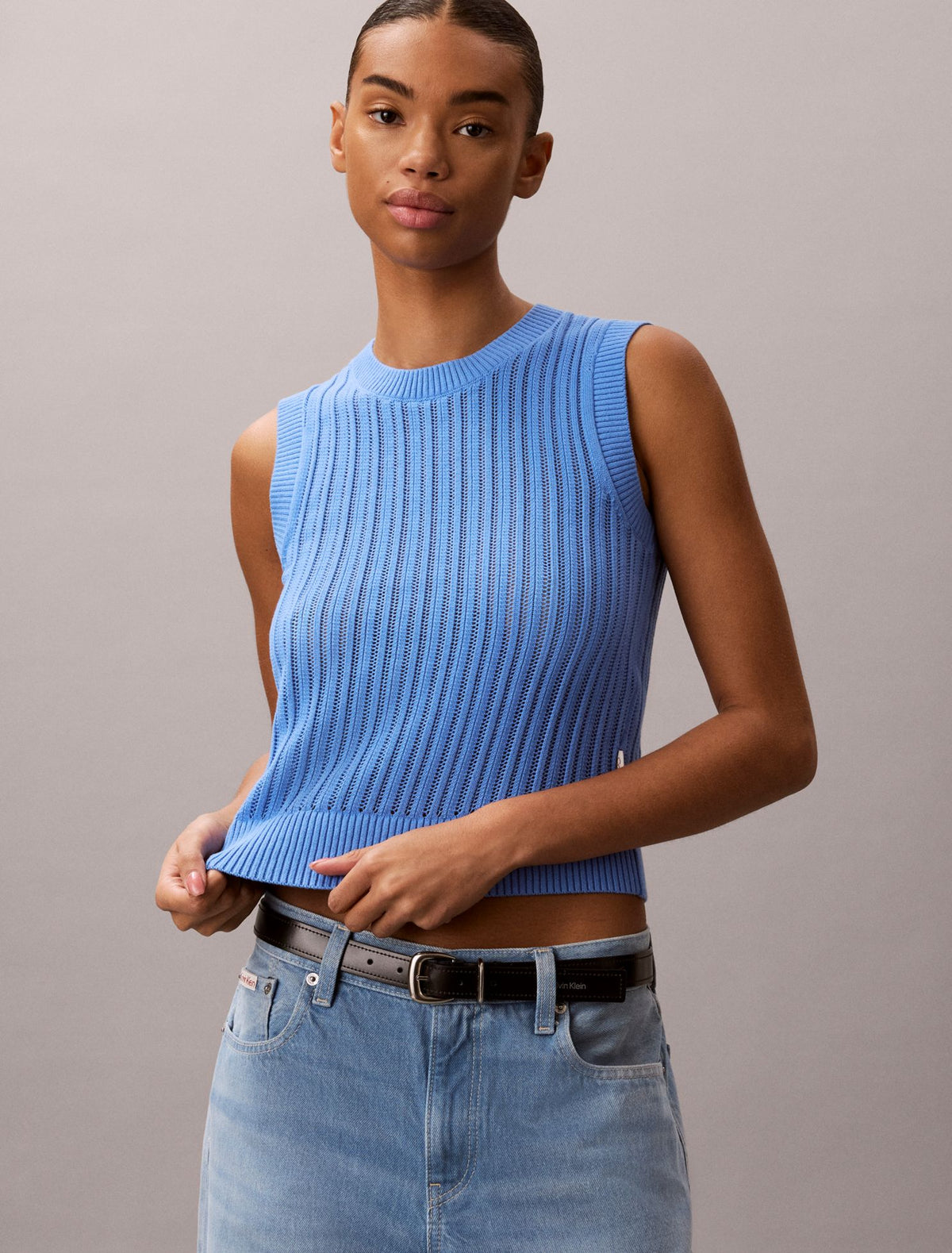 Open Stitch Sweater Tank - Calvin Klein Women