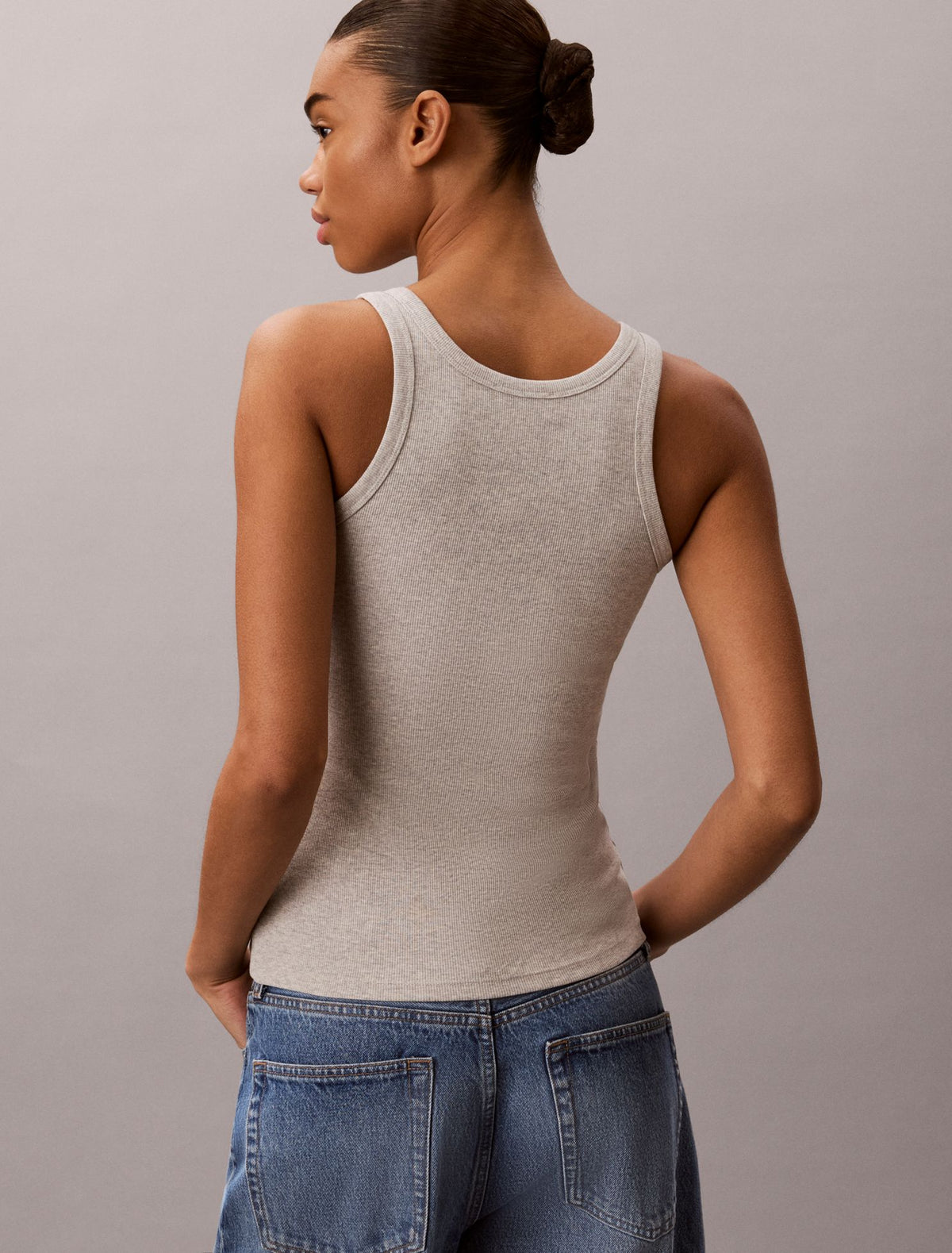 Contour Rib Logo Graphic Tank Top - Calvin Klein Women