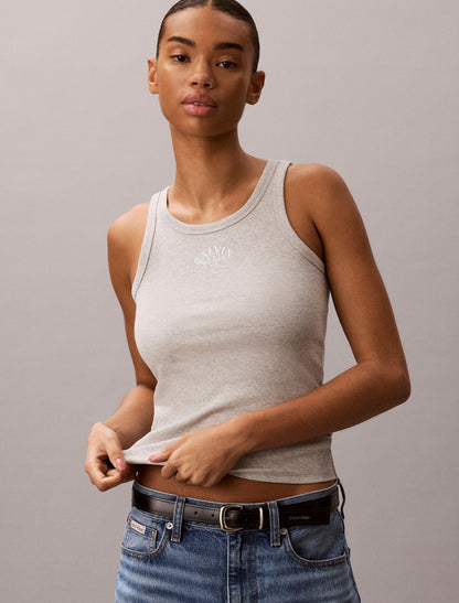 Contour Rib Logo Graphic Tank Top - Calvin Klein Women