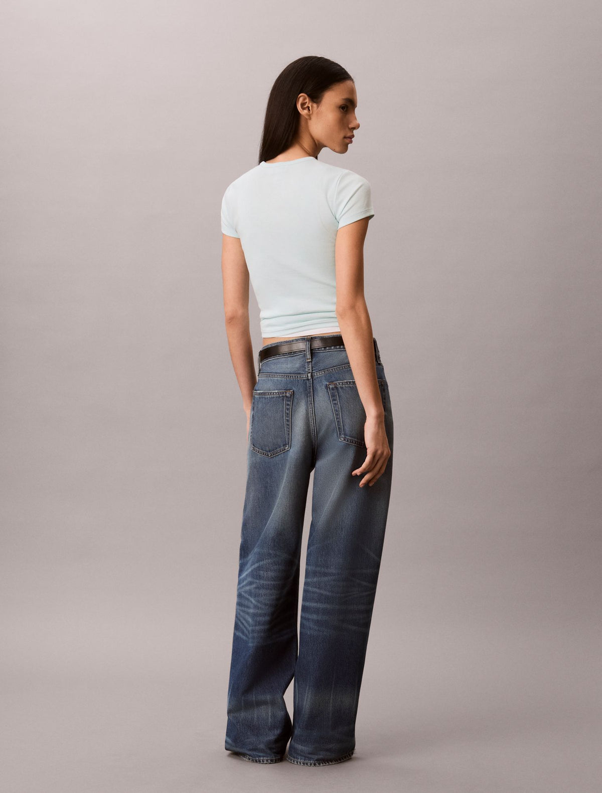 Contour Rib Logo Graphic Slim T-Shirt - Calvin Klein Women