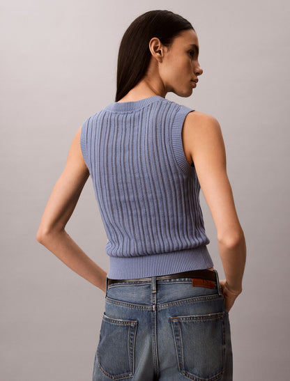 Open Stitch Sweater Tank - Calvin Klein Women