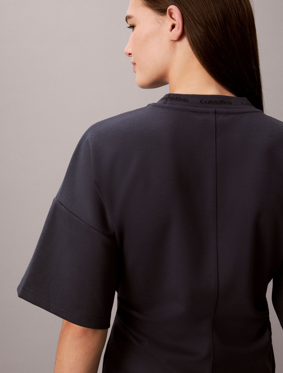 Logo Jacquard Boxy T-Shirt - Calvin Klein Women