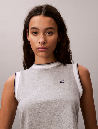 Monogram Cropped Muscle Tank - Calvin Klein Women