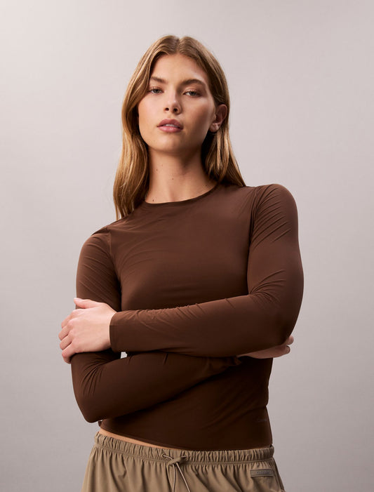 Nylon Stretch Slim T-Shirt - Calvin Klein Women