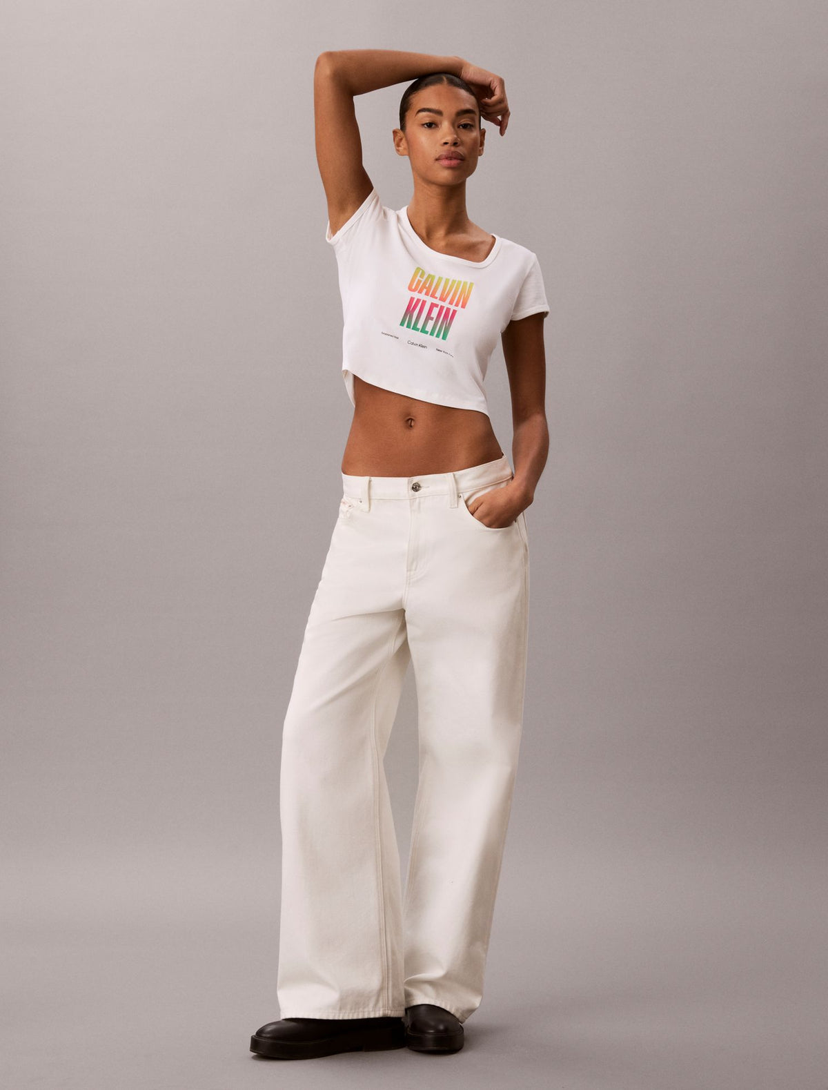 Pride Slim Scoopneck Tee - Calvin Klein Women