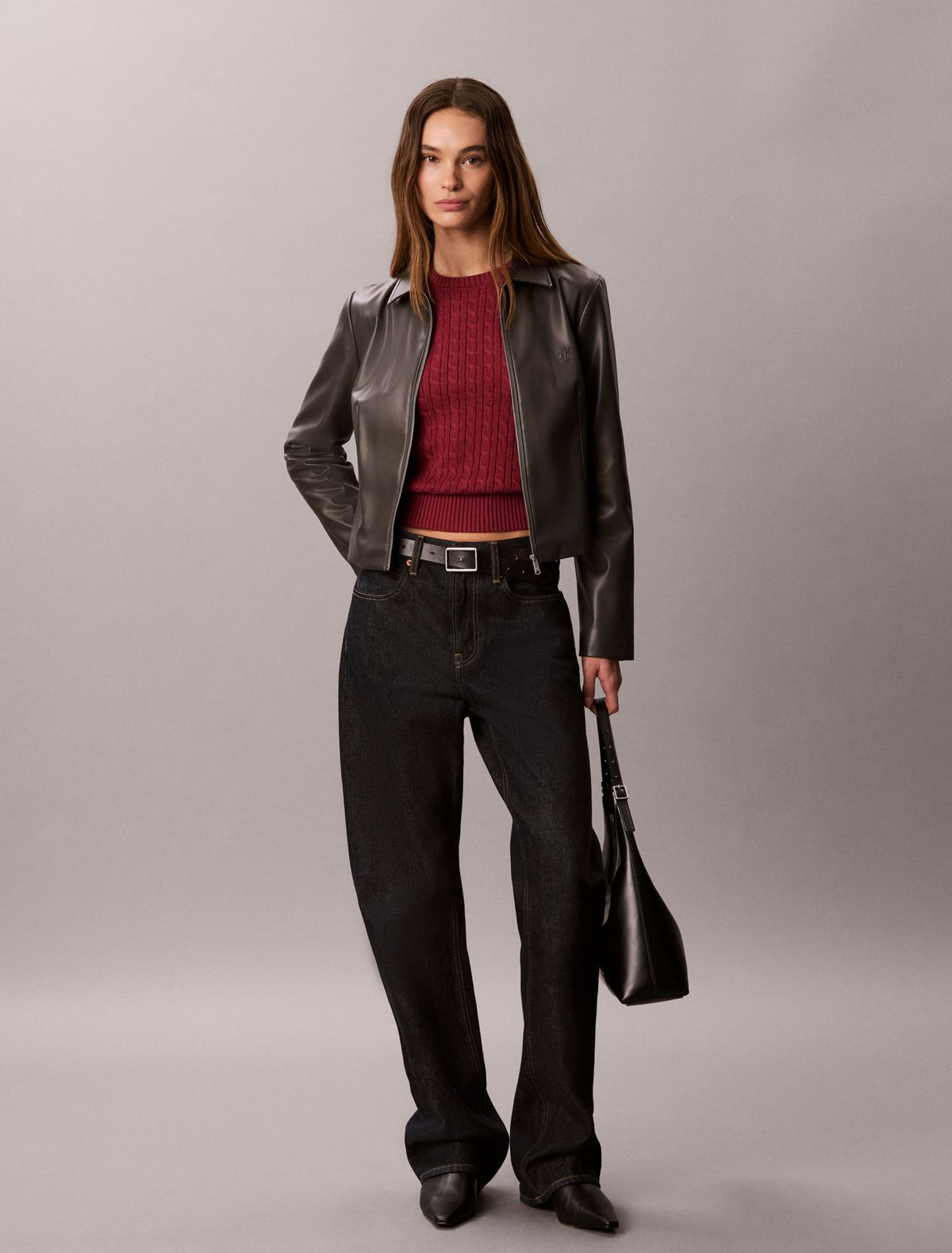 Cable Knit Crewneck Sweater - Calvin Klein Women