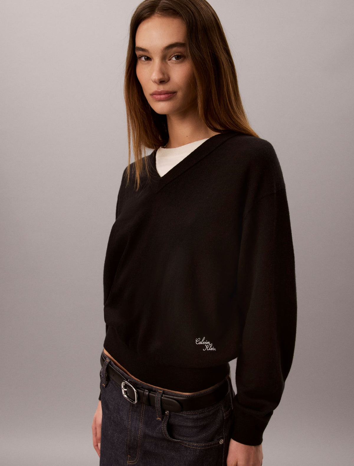 Dual Layer Relaxed Sweater - Calvin Klein Women