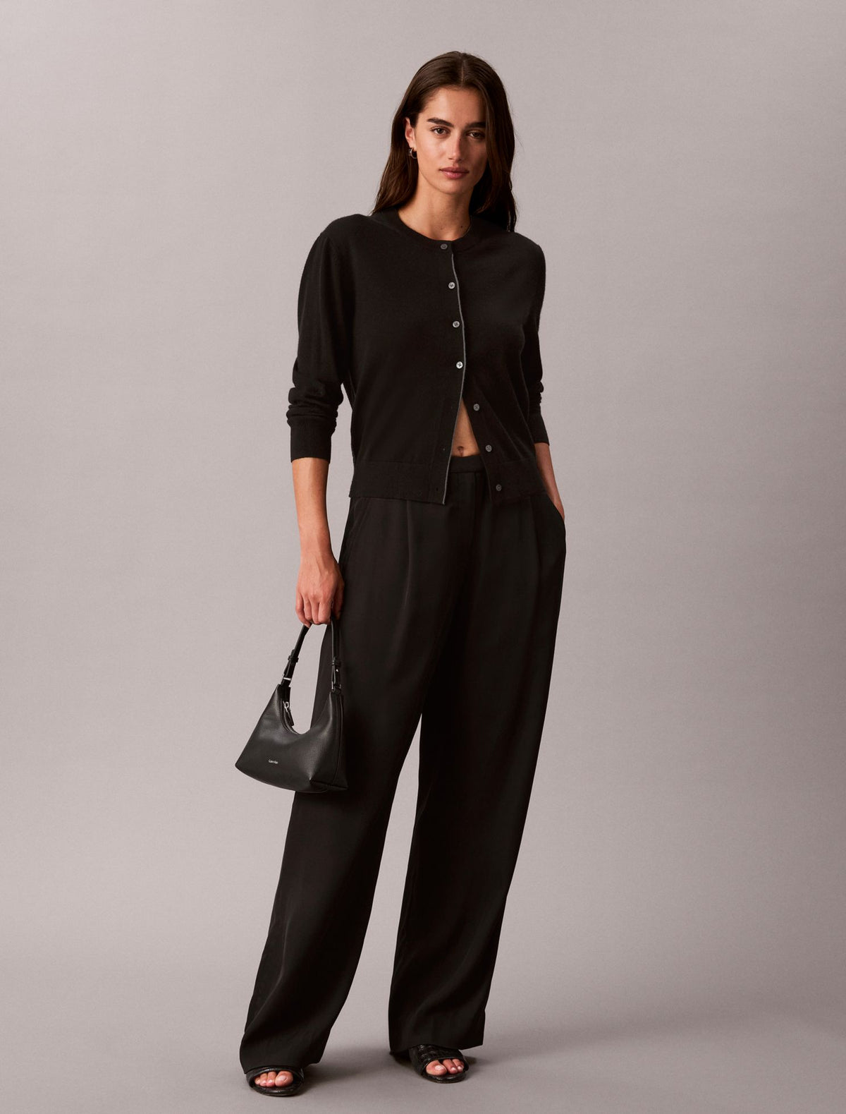 Merino Wool Blend Cardigan - Calvin Klein Women