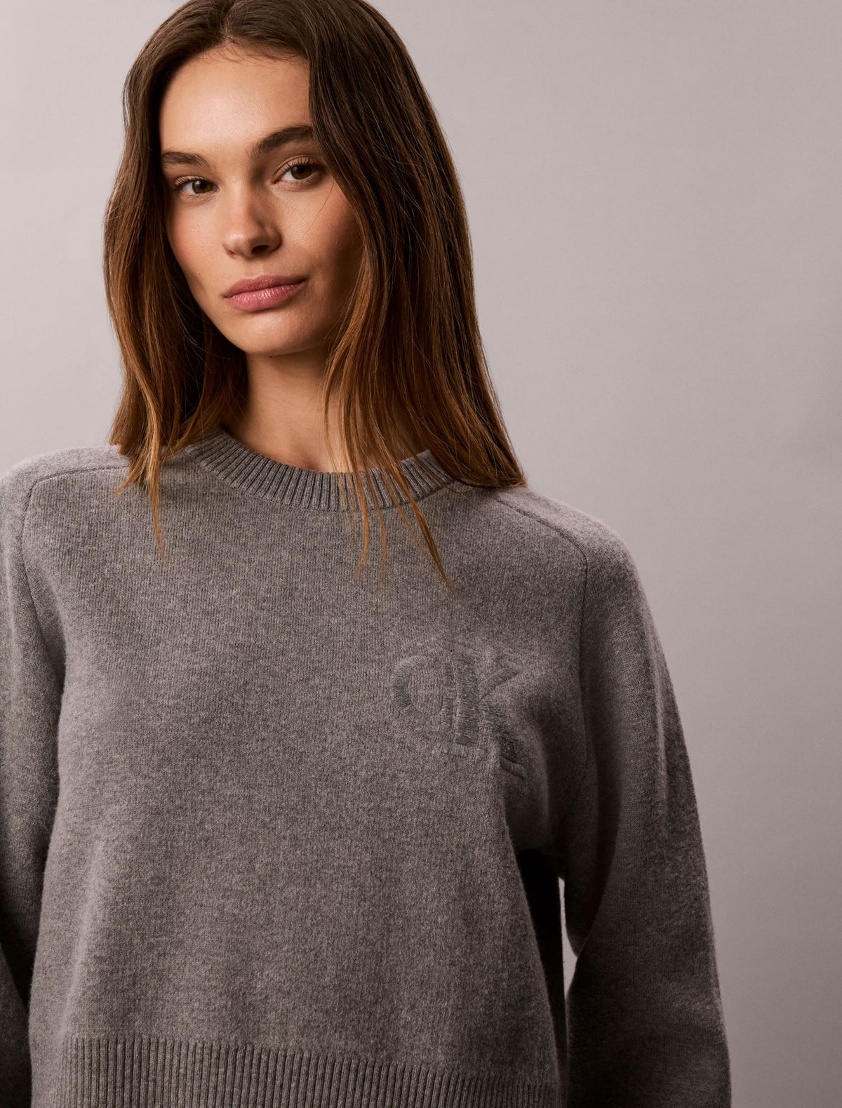 Cotton Wool Raglan Sweater - Calvin Klein Women