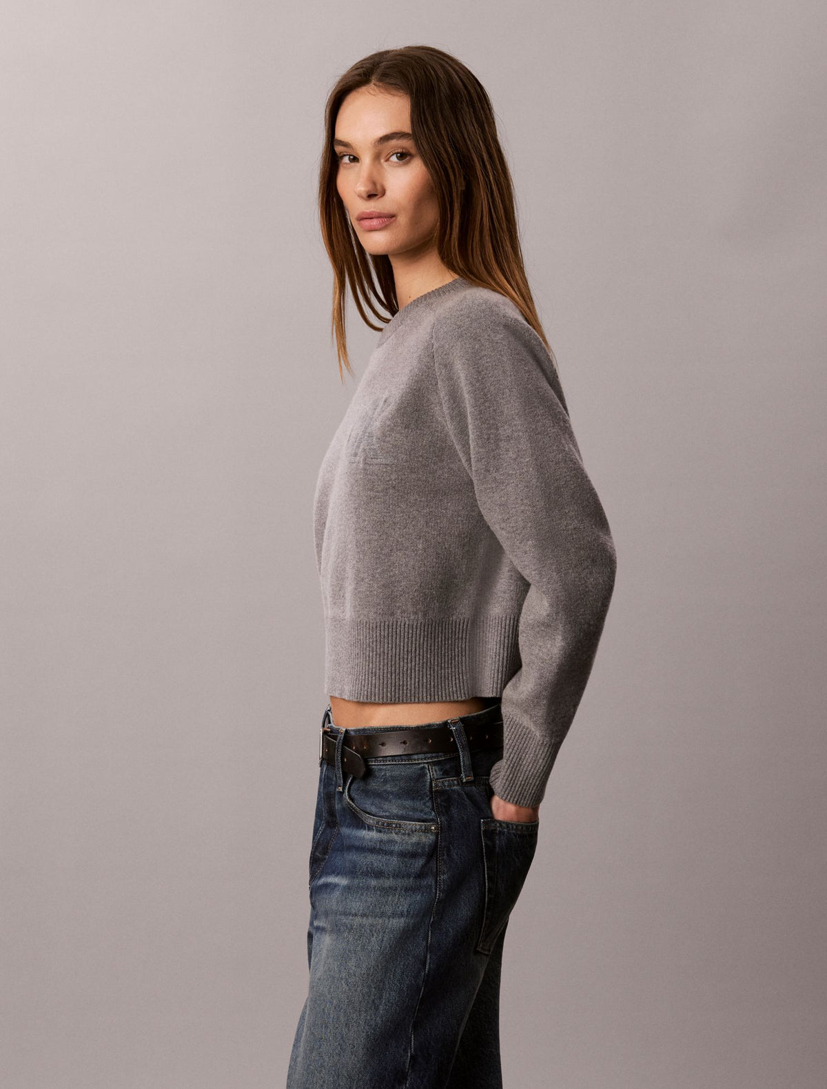 Cotton Wool Raglan Sweater - Calvin Klein Women