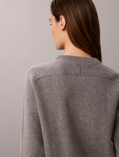 Cotton Wool Raglan Sweater - Calvin Klein Women