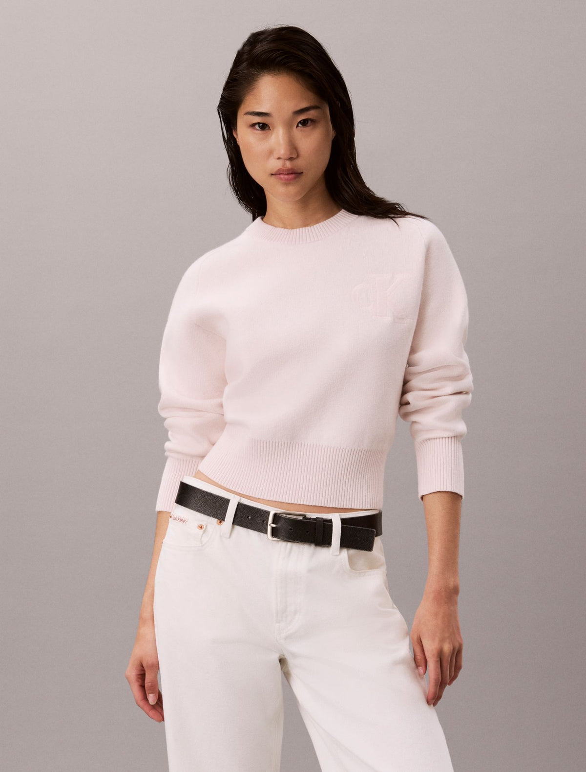Cotton Wool Raglan Sweater - Calvin Klein Women