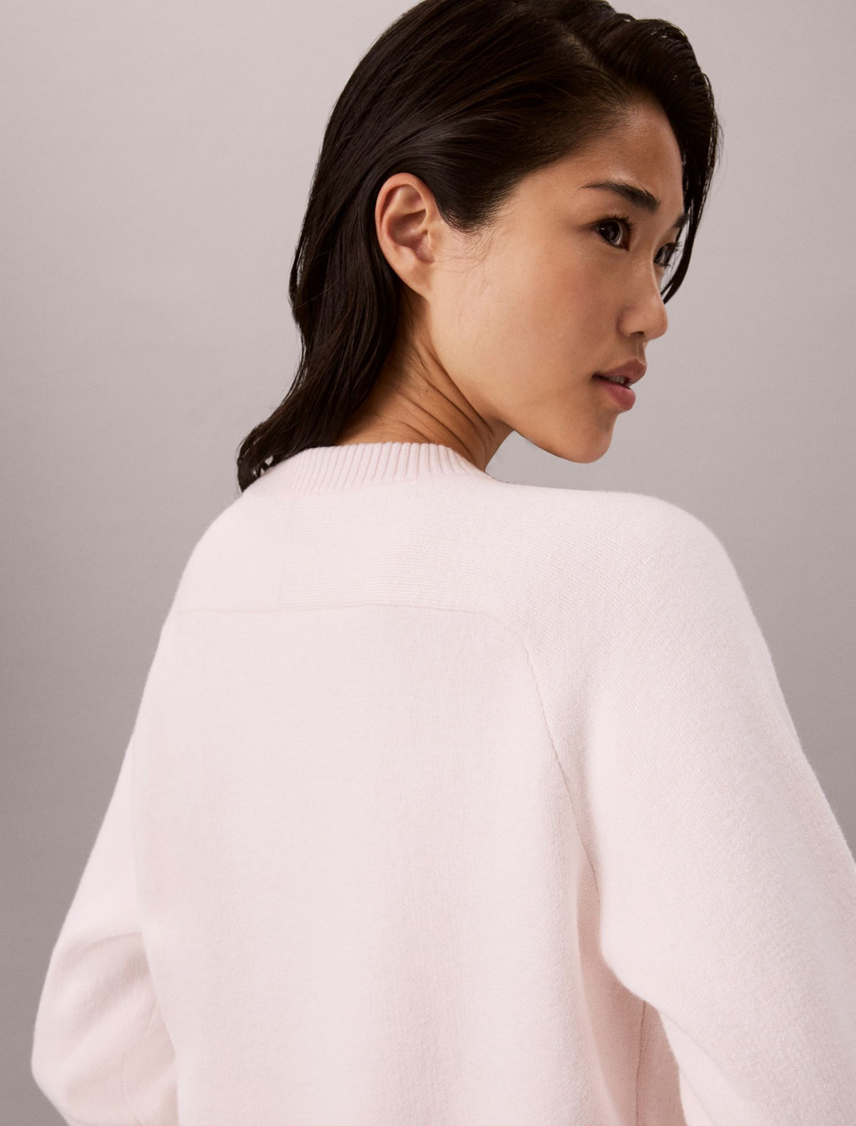Cotton Wool Raglan Sweater - Calvin Klein Women