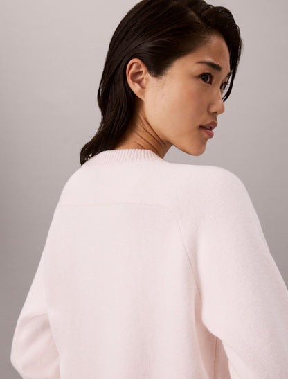 Cotton Wool Raglan Sweater - Calvin Klein Women