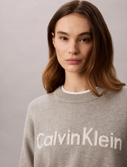 Logo Graphic Relaxed Sweater - Calvin Klein Women