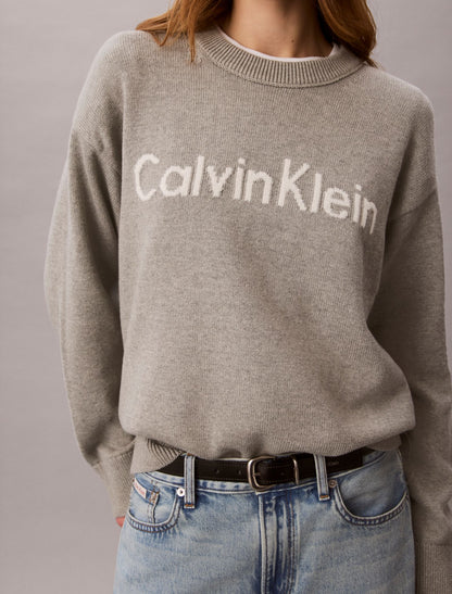 Logo Graphic Relaxed Sweater - Calvin Klein Women